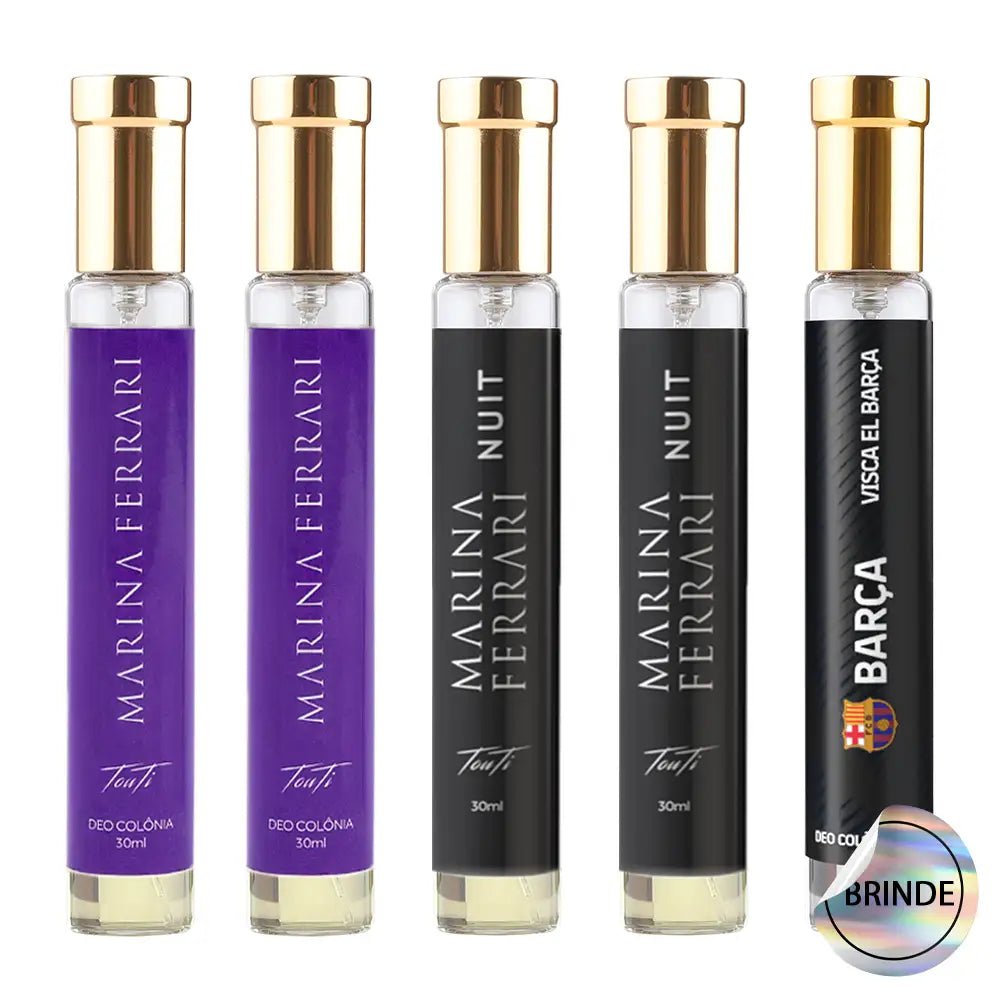 2 Marina Ferrari Dia + 2 Marina Ferrari Nuit + Brinde - Touti Cosmetics