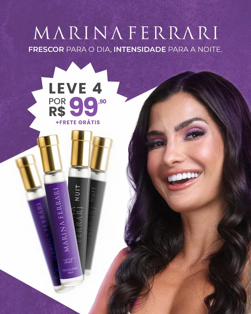 Kit Marina Ferrari - Leve 4 Fragrâncias pagando muito menos!