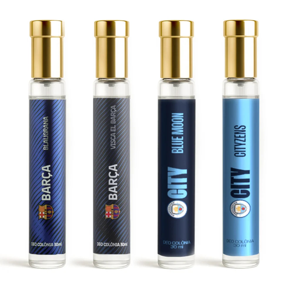Kit BARCELONA + CITY - 4 Fragrâncias de 30ml - Duas lendas em campo