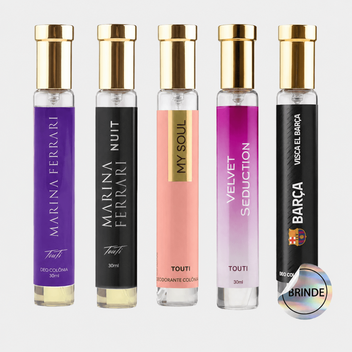 Kit para toda ocasião: Marina Ferrari + Nuit + My Soul + Bliss - Touti Cosmetics