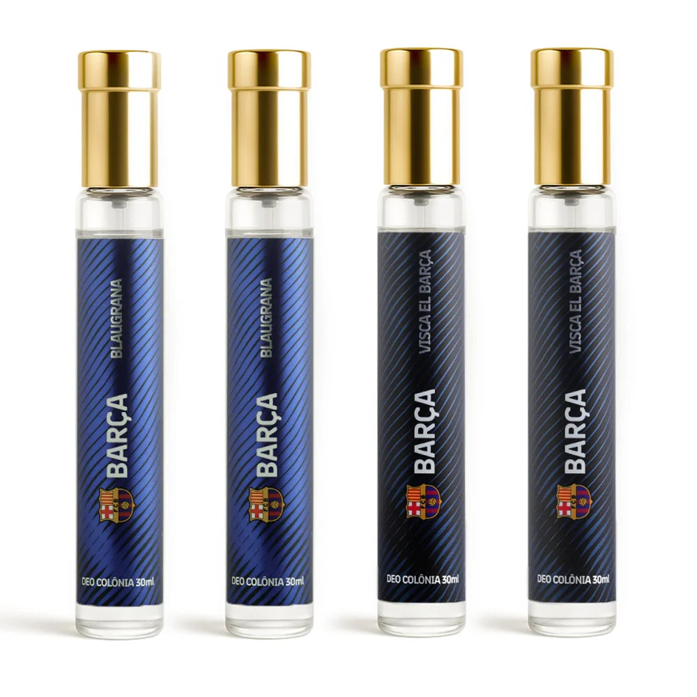 Kit BARCELONA - 2 Fragrâncias Blaugrana 30ml + 2 Fragrãncias Visca El Barça 30ml