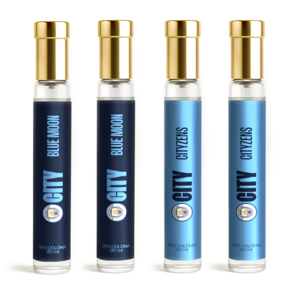 Kit CITY - 2 Fragrâncias Blue Moon 30ml + 2 Fragrâncias Cityzens 30ml