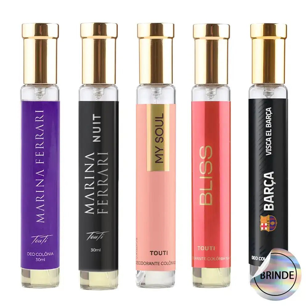 Kit para toda ocasião: Marina Ferrari + Nuit + My Soul + Bliss - Touti Cosmetics